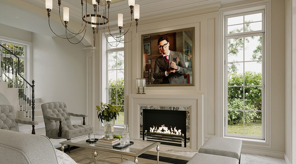 Trong nhà, Mạnh Trường sử dụng nhiều cửa kính tạo cảm giác không gian rộng rãi và đón nhiều ánh sáng tự nhiên.