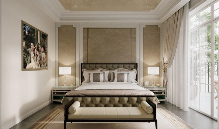 Phòng ngủ lớn và siêu đẹp của vợ chồng Mạnh Trường.