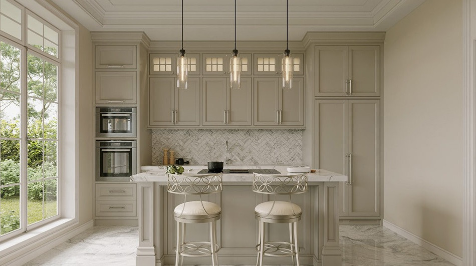 Trong khu bếp còn có cả quầy bar lớn. Nguồn ảnh: FBNV