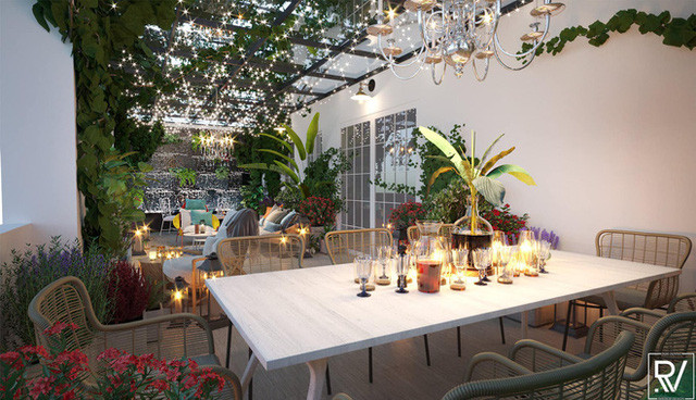 Ngoài ra, biệt thự của Lý Nhã Kỳ còn có có khu vui chơi giải trí, lounge, phòng ballroom để đãi tiệc sức chứa 100 khách, có khu karaoke, khu tập gym...Ảnh: FBNV