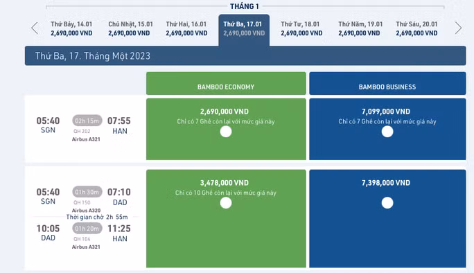 Hang khong mo ban ve may bay Tet 2023, chon hang nao 