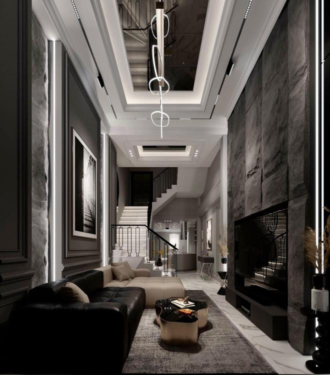 Nội thất trong nhà của Lưu Đê Ly được lựa chọn tinh tế với 2 tông màu chủ đạo đen và trắng.