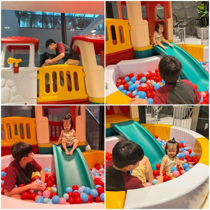 Theo đó, khu vui chơi tại gia của ái nữ nhà Cường Đô La không thiếu bất cứ thứ gì, từ nhà liên hoàn, cầu trượt đến đồ hàng mini...