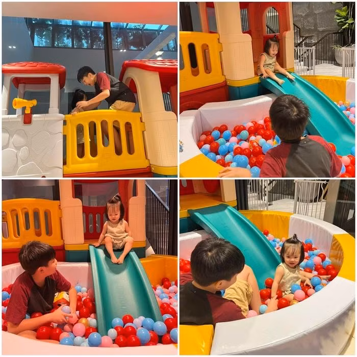 Theo đó, khu vui chơi tại gia của ái nữ nhà Cường Đô La không thiếu bất cứ thứ gì, từ nhà liên hoàn, cầu trượt đến đồ hàng mini...