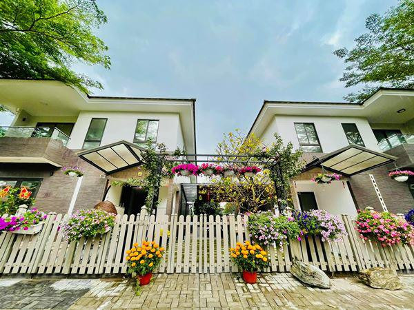 Vào dịp Tết, diễn viên Nhật Kim Anh mạnh tay chi tiền tậu nhiều chậu hoa tươi đặt xung quanh nhà. Ảnh: FBNV