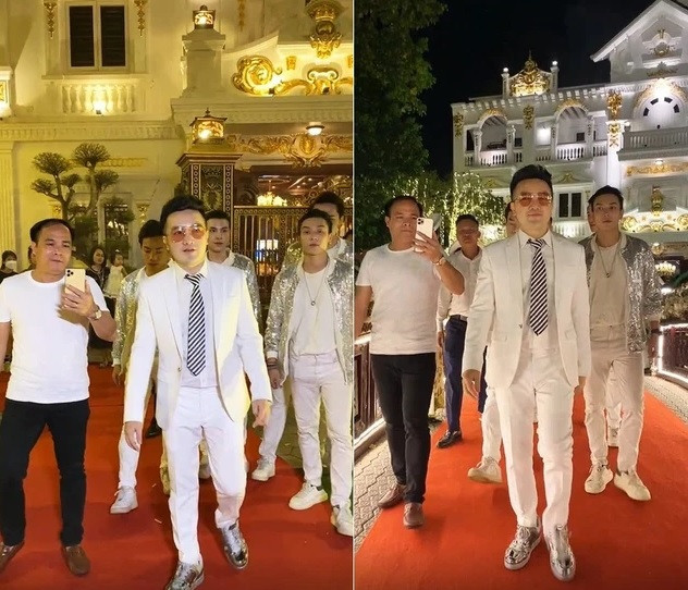 Các nghệ sĩ dạo bước qua lâu đài dát vàng của đại gia. Ảnh: chụp màn hình