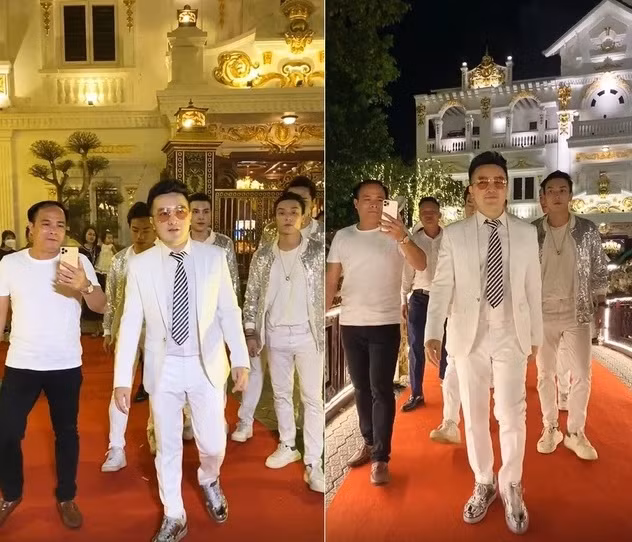 Các nghệ sĩ dạo bước qua lâu đài dát vàng của đại gia. Ảnh: chụp màn hình