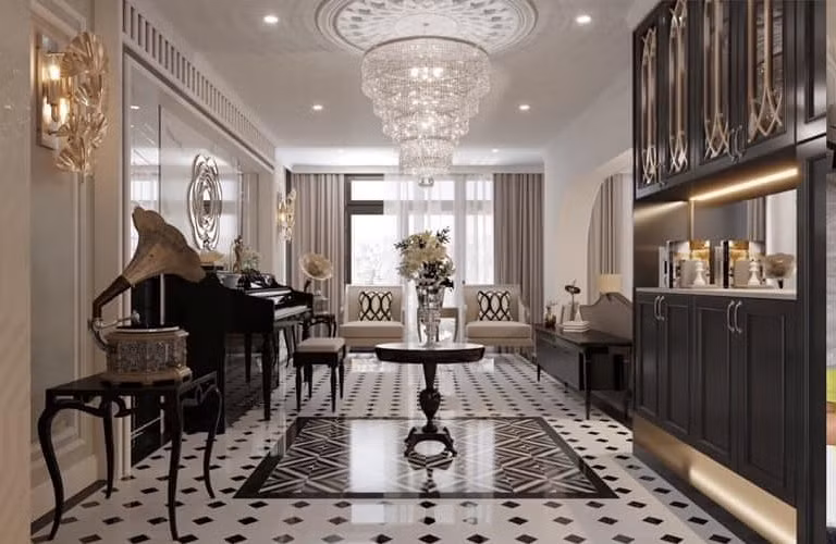 Đèn chùm lớn cho không gian sang trọng và đẳng cấp.