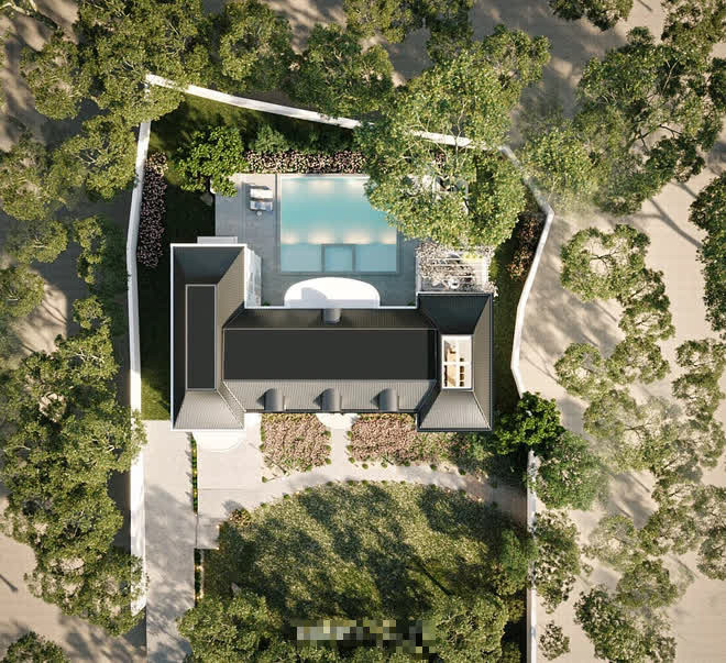 Biệt thự của nghệ sĩ Vân Dung có tổng diện tích 250m2 mỗi tầng, thiết kế mở tạo cảm giác gần gũi với thiên nhiên.