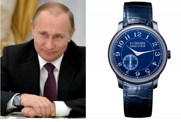 Trong bộ sưu tập đồng hồ của Tổng thống Putin còn có chiếc F.P. Journe Chronomètre Bleu được bán với giá 60.500 USD (gần 1,4 tỷ đồng).