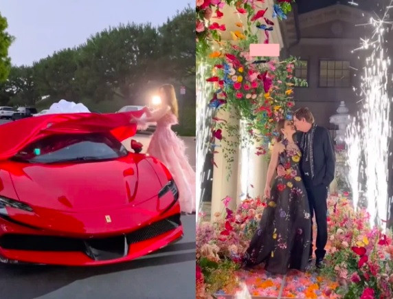 Tháng 7/2021, Mimi Morris khiến dân tình trầm trồ khi tặng chồng một chiếc Ferrari SF90 Stradale trị giá hơn 33 tỷ đồng nhân dịp kỷ niệm ngày cưới. Ảnh: Instagram