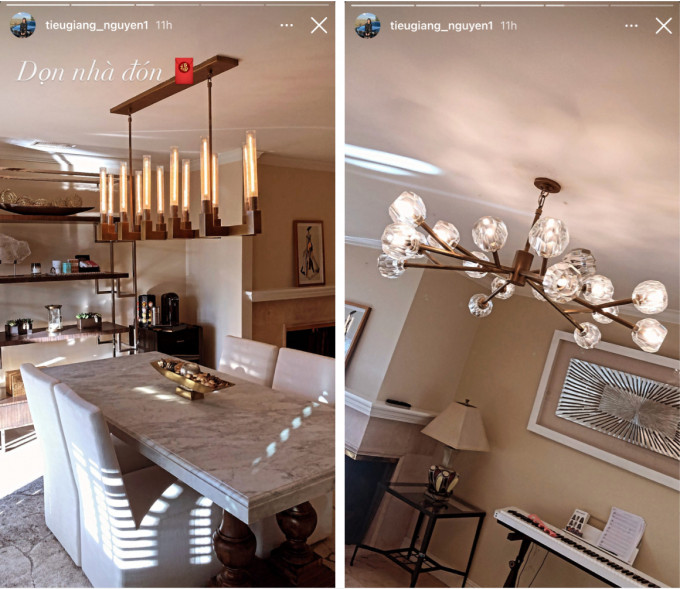 Tiểu Giang từng khiến dân tình choáng váng khi khoe nhẹ vài tấm ảnh về căn biệt thự xa hoa của gia đình nhân dịp về nhà đón Tết. Ảnh: Instagram