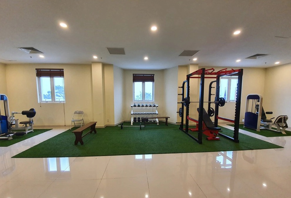 Phòng gym phục vụ các cầu thủ U23 Việt Nam rèn luyện sức khoẻ.