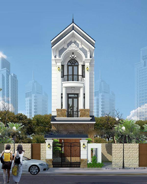 Hệ thống cửa vòm và trụ cột thiết kế dạng bo tròn làm tăng thêm nét sang trọng cho toàn bộ ngôi nhà. Ảnh: Wedo