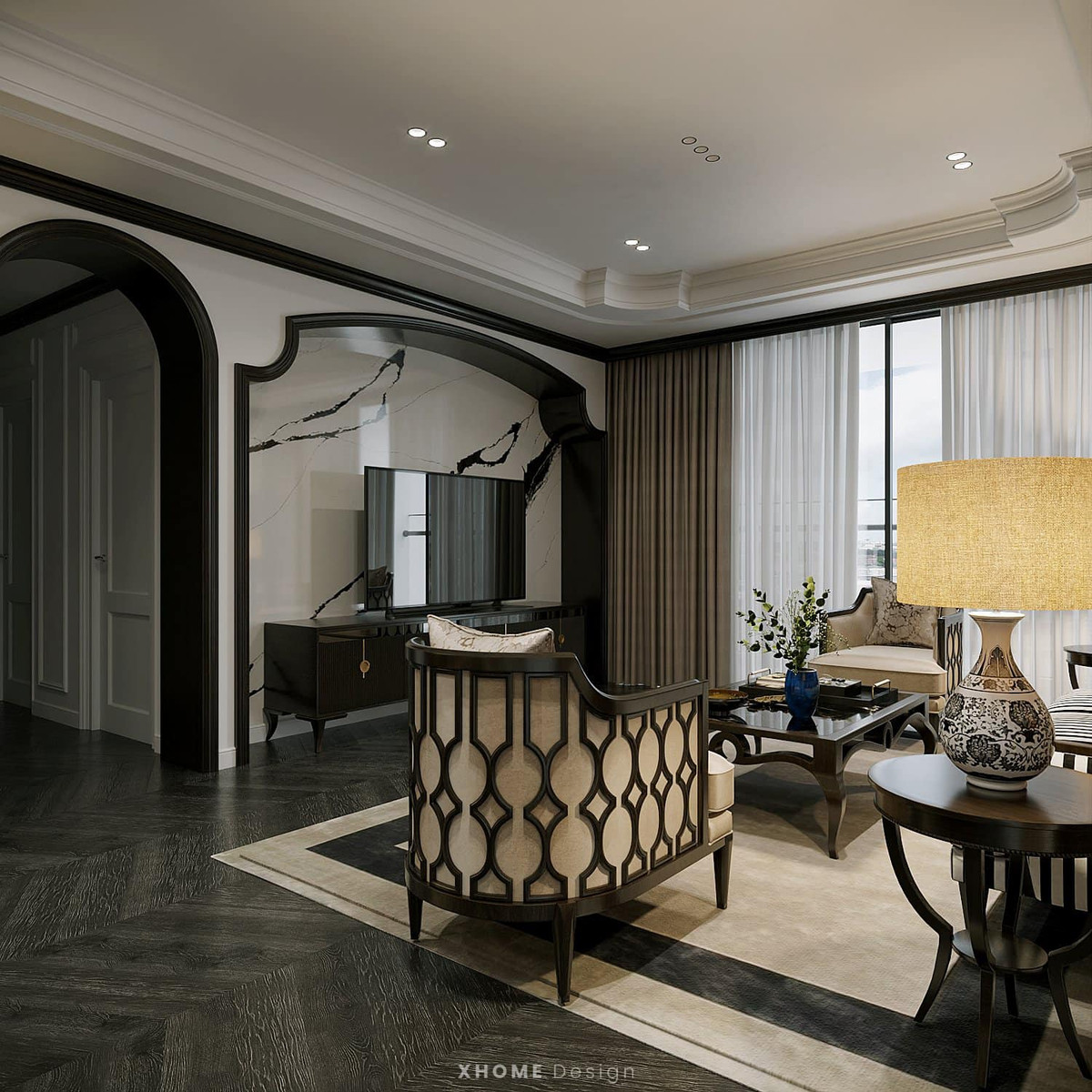 Từ tổng quan đến chi tiết vật dụng trong nhà mang đến cảm giác cổ điển, sang trọng.