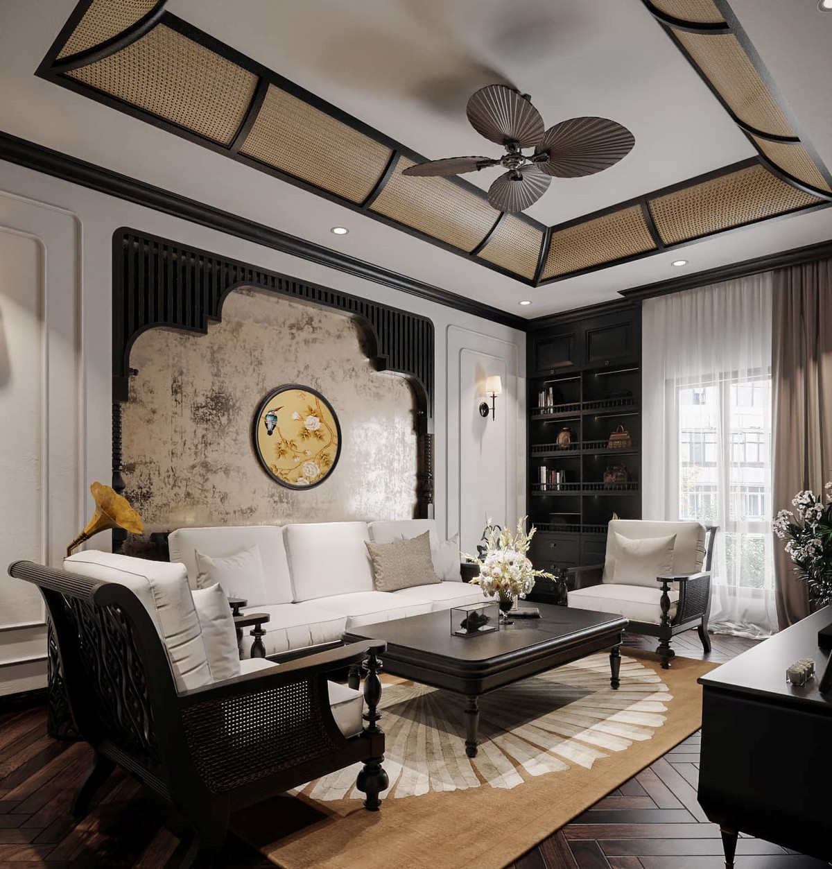 Căn nhà Đức Phúc tặng bố mẹ được thiết kế theo phong cách Indochine.