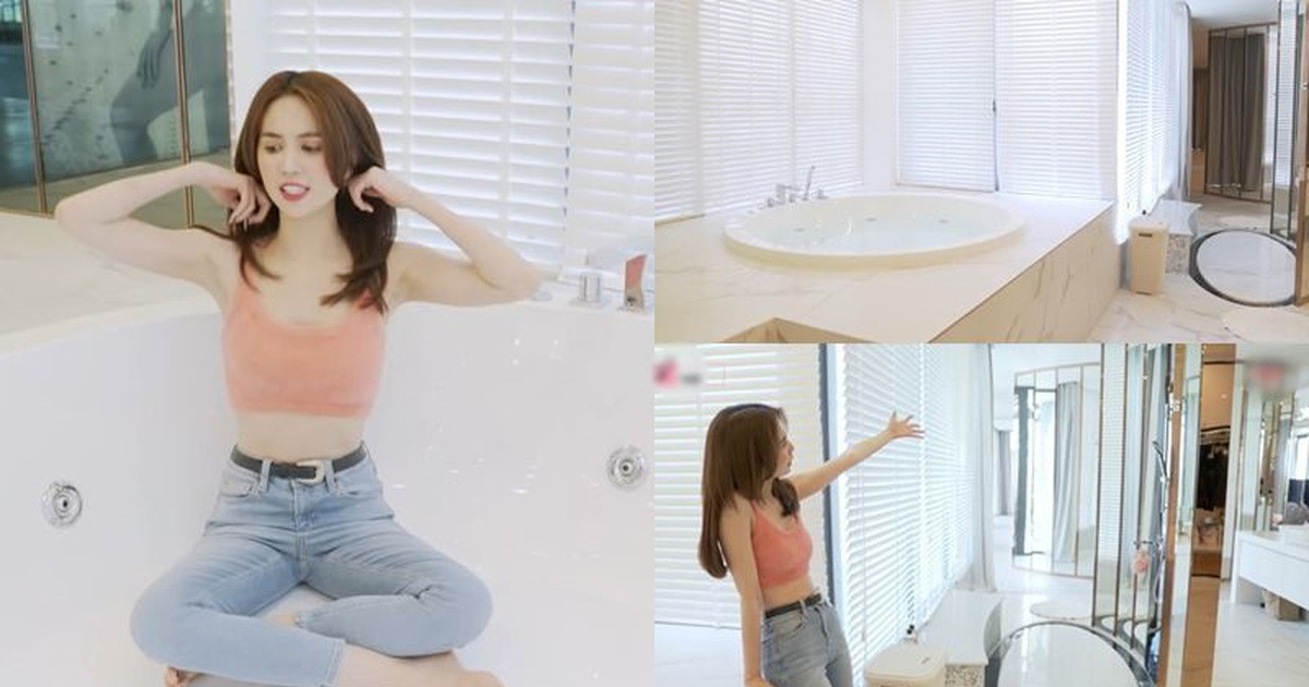 Phòng tắm cũng được thiết kế hiện đại không kém gì khách sạn cao cấp. Ảnh: FBNV