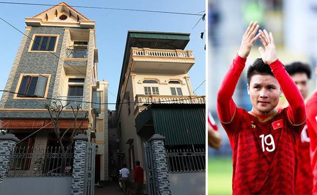 Trước khi sang Pháp thi đấu, cầu thủ Quang Hải và gia đình sống trong ngôi nhà khang trang ở Đông Anh (Hà Nội). Ảnh: Dân Việt