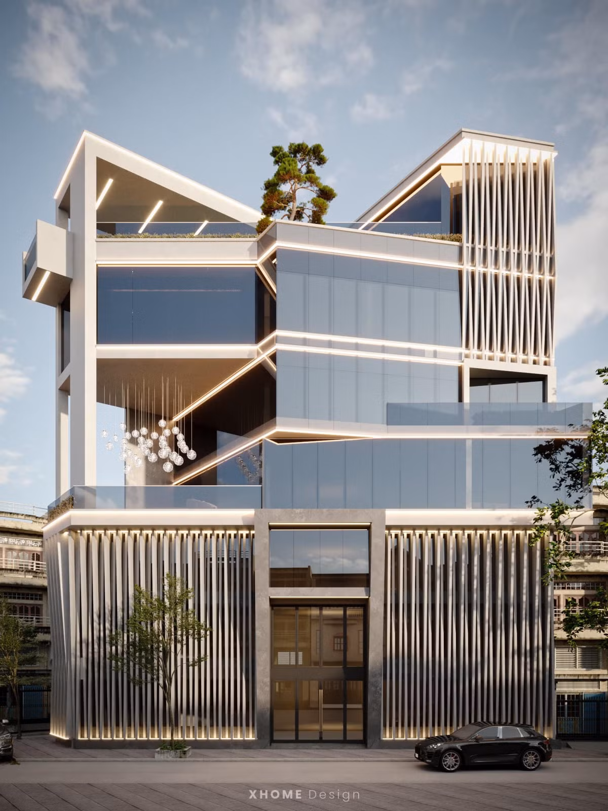 Qua hình ảnh bản vè có thể thấy 2 căn nhà không chỉ hoành tráng bởi quy mô rộng lớn mà còn có thiết kế cầu kỳ, sang trọng nhưng không kém phần lạ mắt.