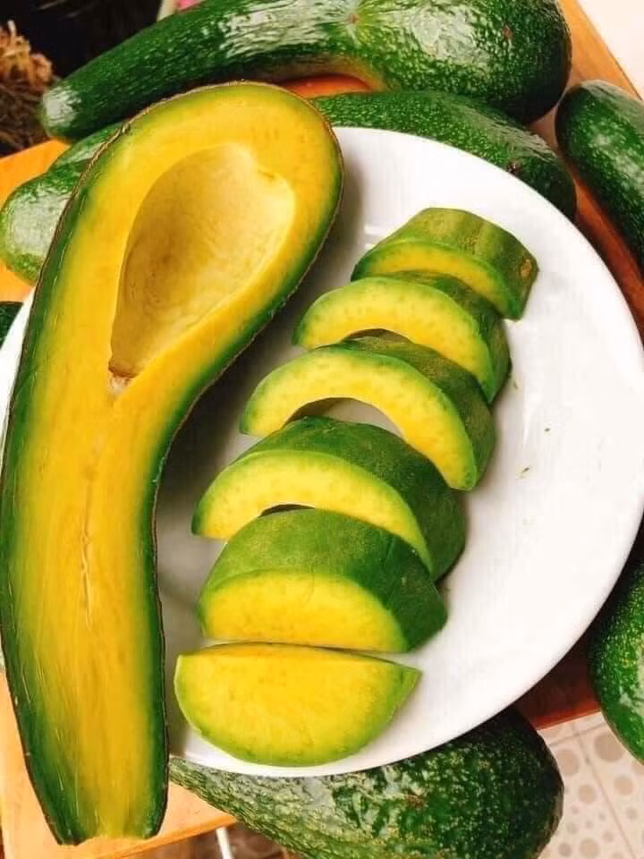 Theo các thương lái, giá bơ 034 tại vườn hiện rất thấp, thấp hơn cả năm trước, chỉ từ 10.000 - 12.000 đồng/kg, tuỳ loại. Ảnh: Facebook