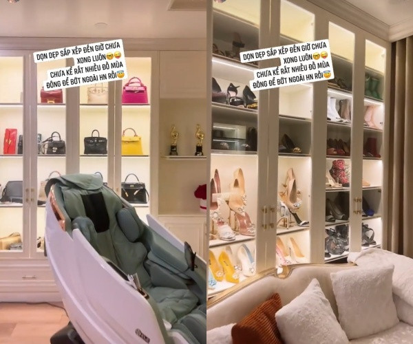 Kệ để túi xách hàng hiệu đến từ các thương hiệu xa xỉ như Hermès, Dior...