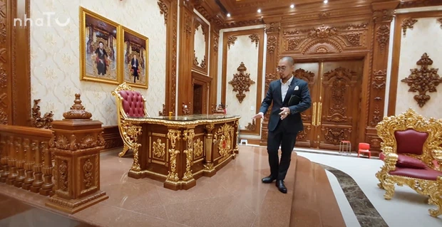 Ngoài ra, biệt thự còn có các phòng khác như làm việc, phòng thờ, phòng xem phim, karaoke…Ảnh chụp màn hình Nhato