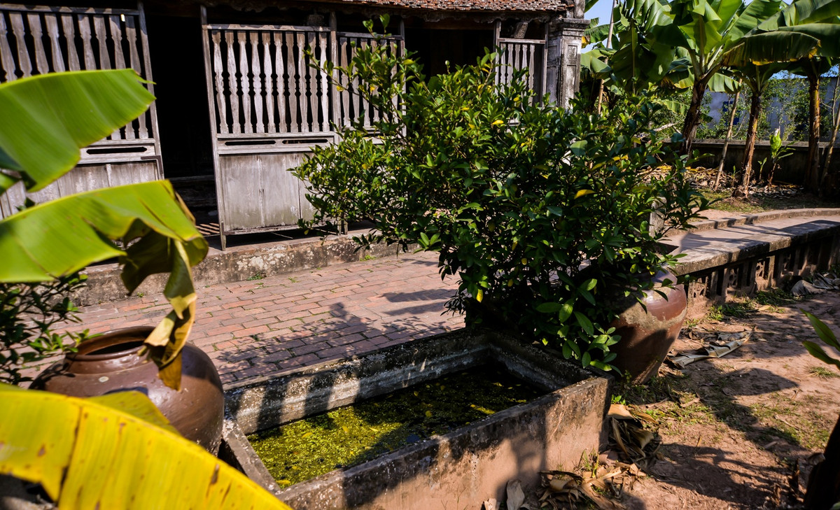 Không gian sân vườn bên trong ngôi nhà cổ trăm tuổi. Ảnh: Bất động sản Việt Nam