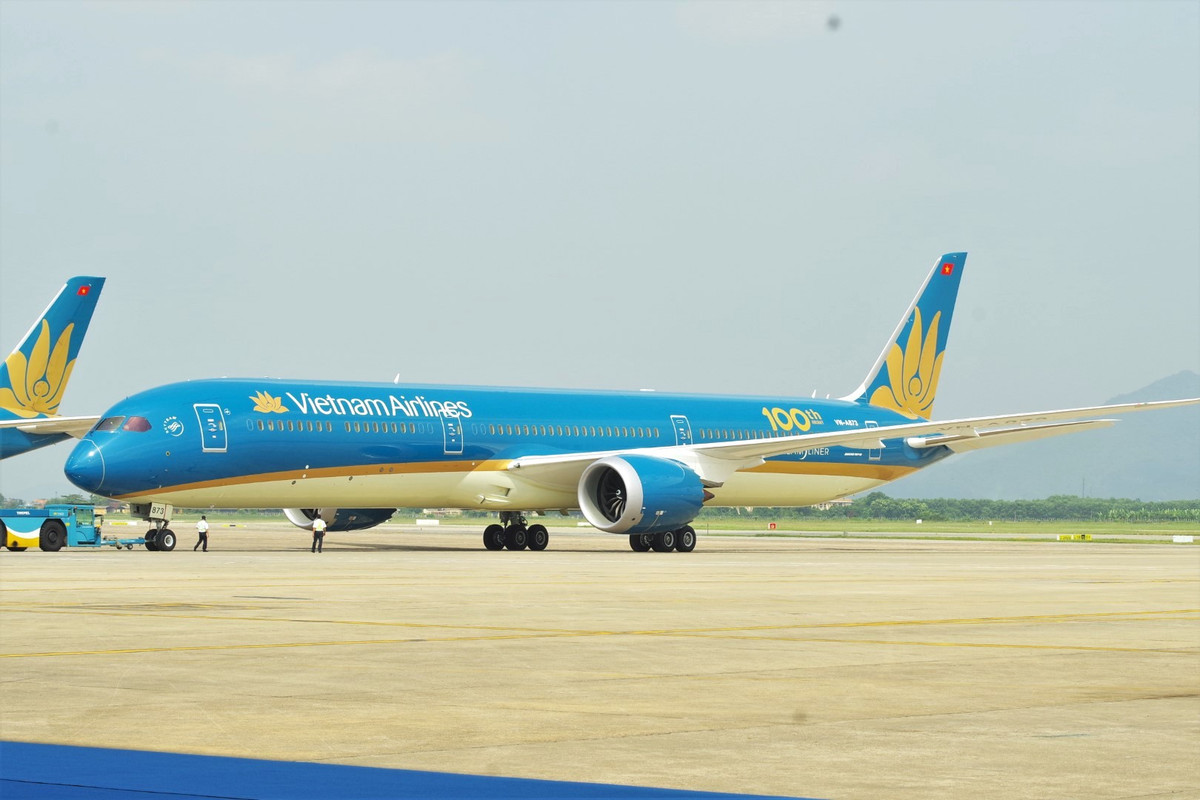 Boeing 787 được Vietnam Airlines khai thác các chặng bay dài, các chặng bay sang các nước trong khu vực và quốc tế. Ảnh: VNA