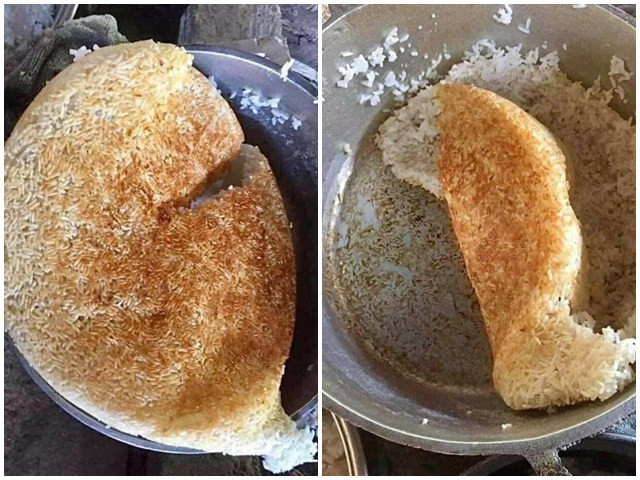 Cơm cháy vốn là món ăn gắn liền với ký ức của nhiều người thời bao cấp. Từ món ăn nhà nghèo, giờ đây cơm cháy xuất hiện trên bàn tiệc cưới, nhà hàng...Ảnh: Facebook