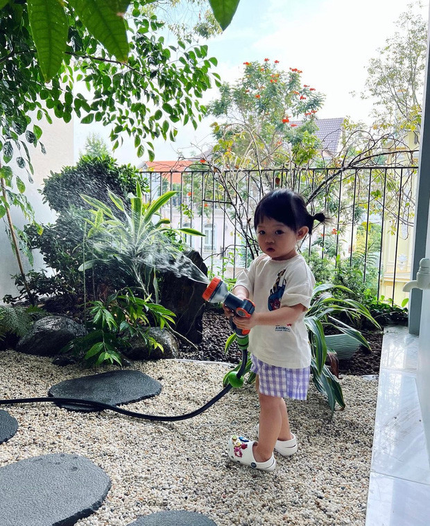 Không gian trong căn biệt thự được phủ xanh bằng cây cối đầy tươi mát. Ảnh: FBNV