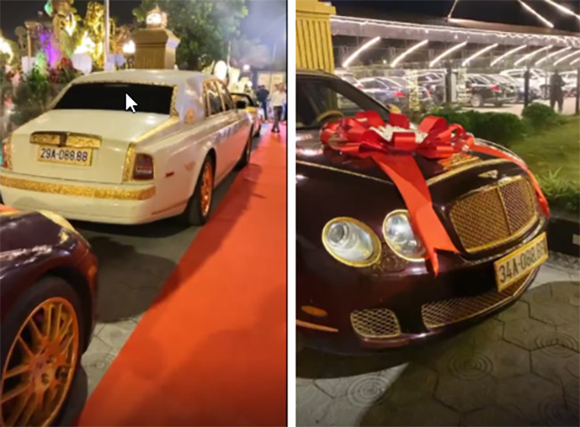 Hầu hết những chiếc xe này đều được mạ vàng và biển số độc đáo. Ảnh: Dan Việt