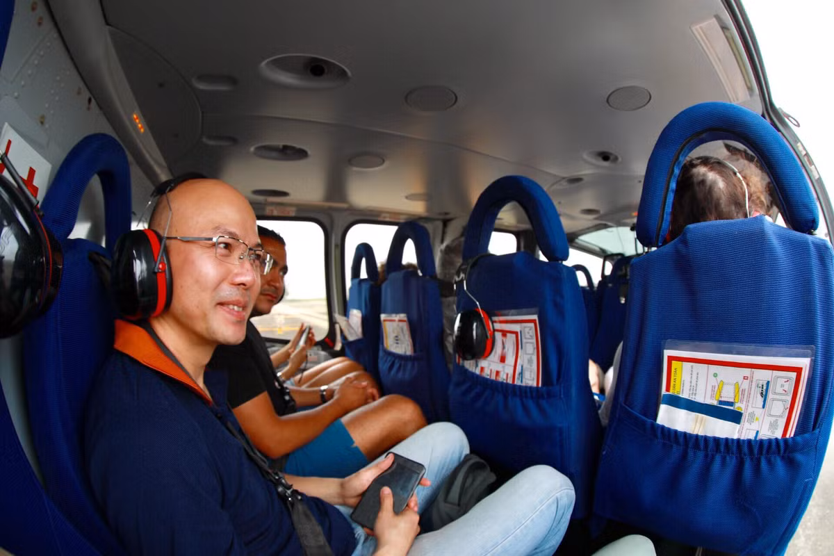 EC-155 B1 có năm cánh quạt với độ rung thấp, mức độ tiếng ồn dưới 4,6 dB (dưới mức quy định của ICAO), phù hợp trong vận chuyển hành khách trên biển và dùng cho các chuyến bay chuyên cơ. Ảnh: tructhangvinhhalong