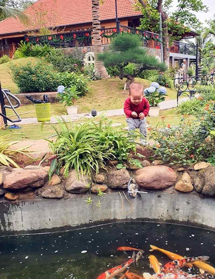 Thông qua một số hình ảnh, biệt phủ của Xuân Bắc trông như một resort cao cấp với nhiều mảng xanh. Ảnh: Internet