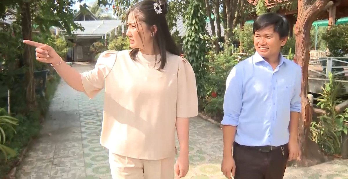 Căn nhà của Vương Phạm ở quê sở hữu một mảnh vườn vô cùng rộng lớn. Ảnh: Lao động