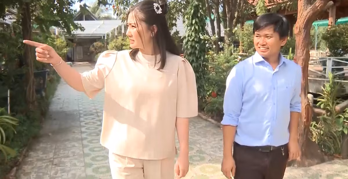 Căn nhà của Vương Phạm ở quê sở hữu một mảnh vườn vô cùng rộng lớn. Ảnh: Lao động