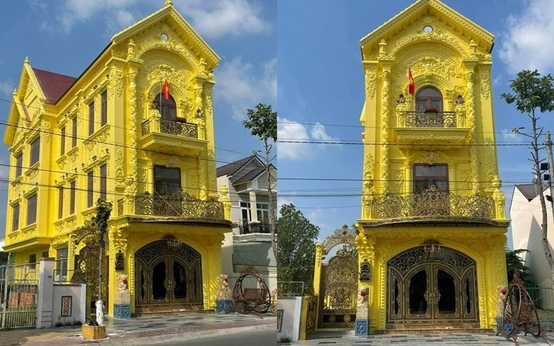 Ngôi nhà 3 tầng nổi bật bởi kiến trúc tỉ mỉ, lạ mắt. Ảnh: Yan