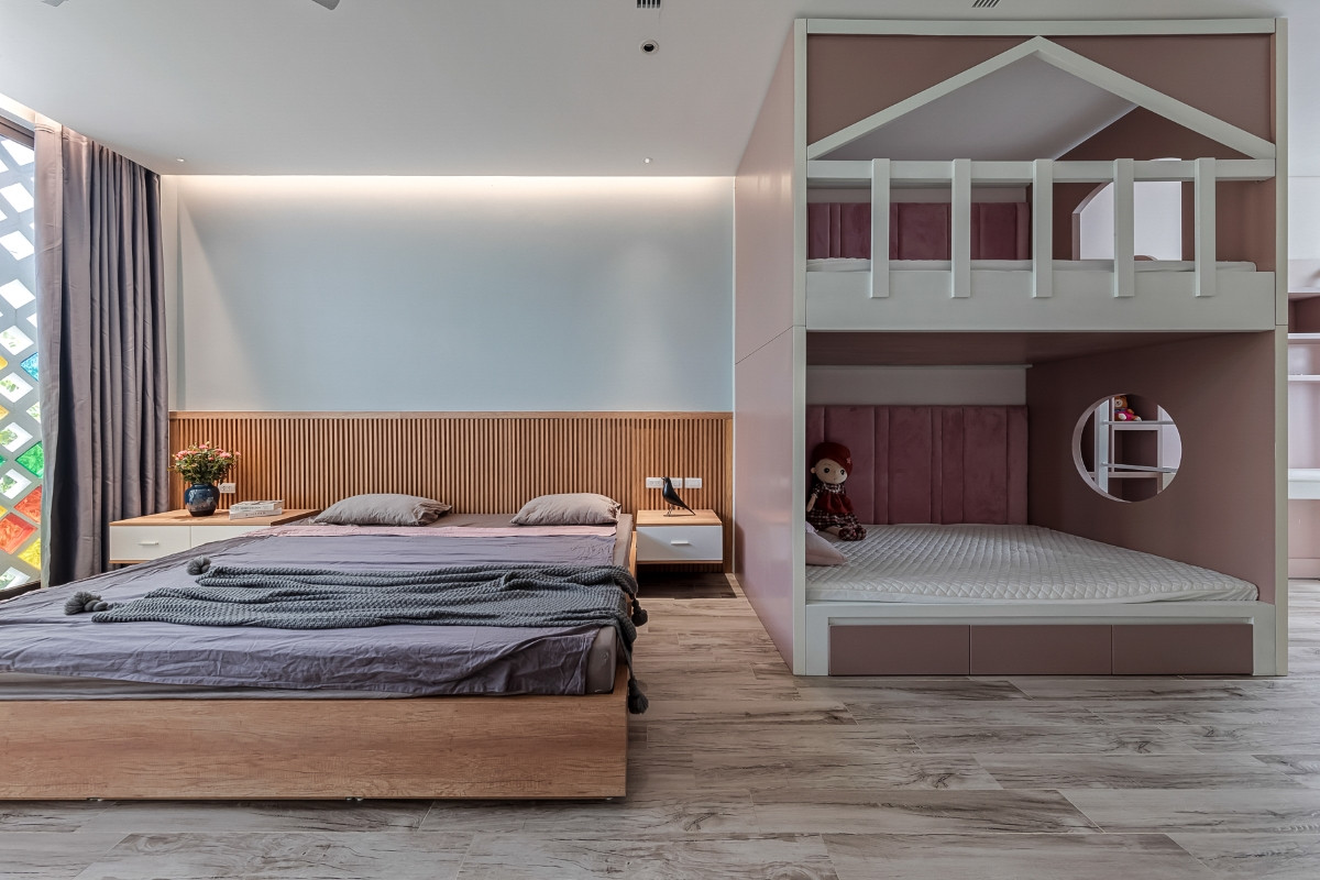 Các phòng ngủ được bố trí tại tầng 3.