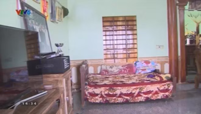 Ngôi nhà đơn giản nhưng khan trang và kiên cố. Ảnh chụp màn hình VTV6