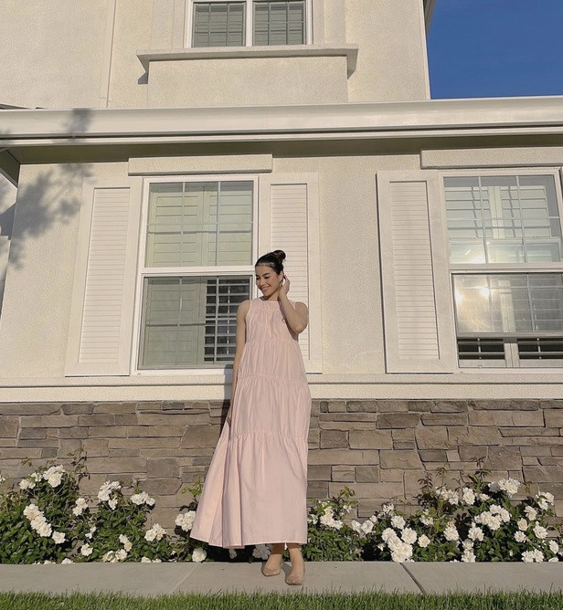 Tại Mỹ, Hoa hậu Phạm Hương sống trong căn biệt thự bề thế, cao 2 tầng. Ảnh: FBNV