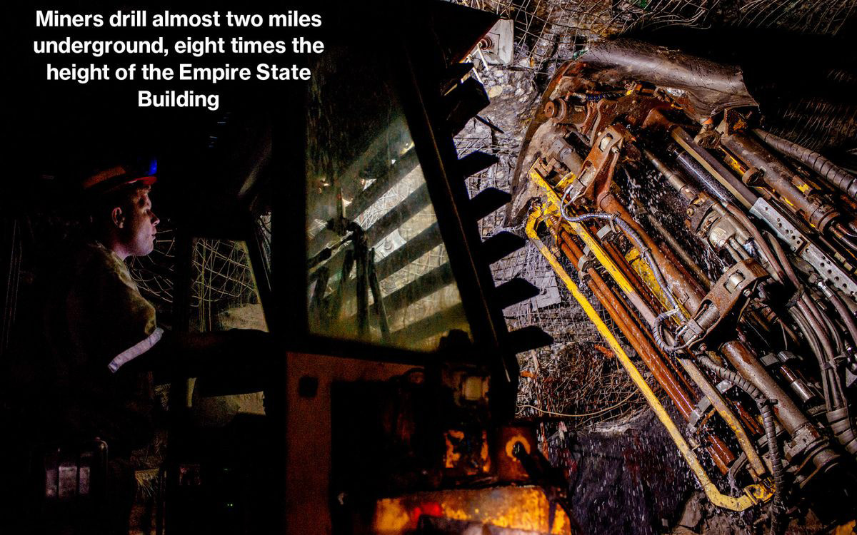 Công ty Gold Fields đã đầu 2,5 tỷ USD cho việc khai thác mỏ vàng South Deep.