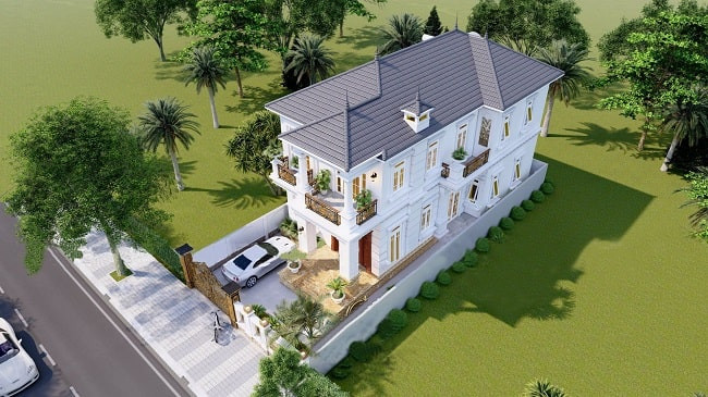 Ngoài ra, các mẫu nhà ống 2 tầng tân cổ điển phù hợp với gia đình thích sự nhẹ nhàng, sâu lắng cũng rất phổ biến. Ảnh: Noithatdepmoi