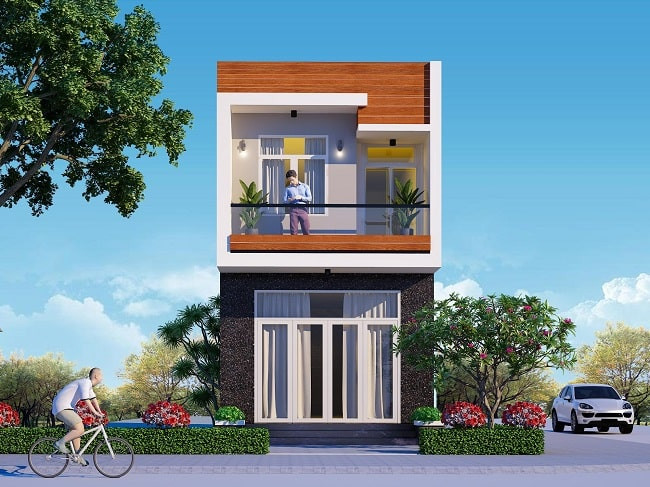 Ngôi nhà ghi điểm bởi sự đơn giản trong kiến trúc, nhưng vẫn toát lên vẻ đẹp năng động và khỏe khoắn của kiến trúc hiện đại. Ảnh: Noithatnhamoi