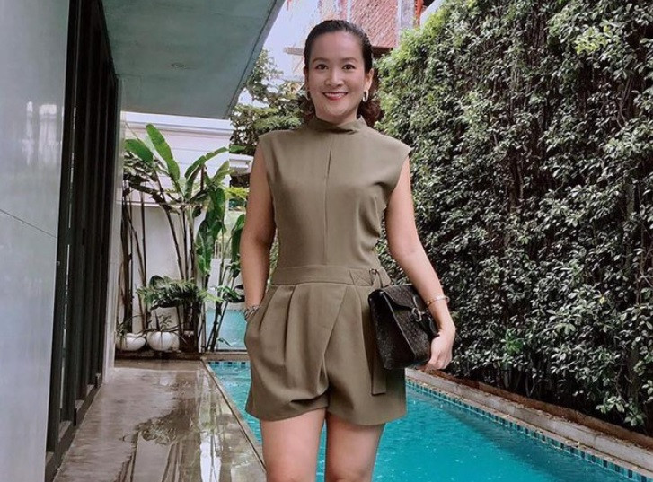 Hồ bơi rộng được phủ bởi nhiều cây xanh mát mắt. Ảnh: FB Lê Anh Thơ