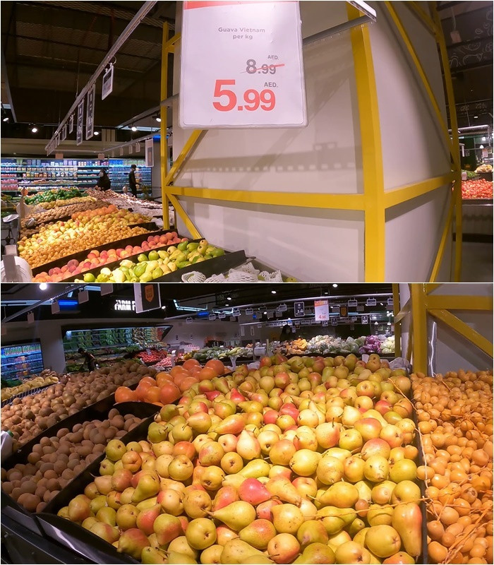 Trong clip do nữ YouTuber Oanh Huỳnh (đang sống tại Dubai) chia sẻ, nhiều mặt hàng nông sản "rẻ bèo" ở Việt Nam có giá "trên trời" tại Dubai. Ảnh: Chụp màn hình YouTube Oanh Huỳnh