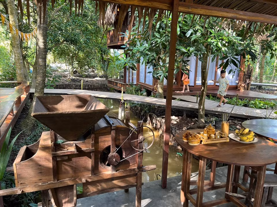 Diễn viên Vân Trang giữ nguyên hệ sinh thái vốn có của khu đất, chỉ cải tạo, xây dựng thêm một số hạng mục. Ảnh: Lao động