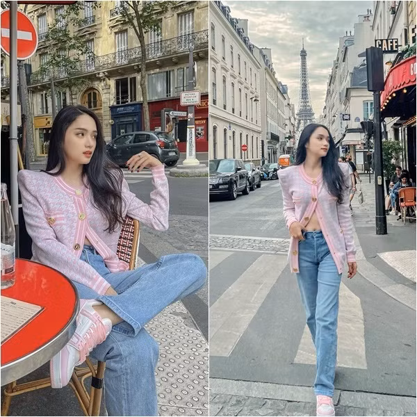 Hoa hậu Hương Giang cũng thường xuyên có những chuyến du lịch nước ngoài đắt đỏ, từ Thái Lan, Moscow đến Paris...Nguồn ảnh: FBNV