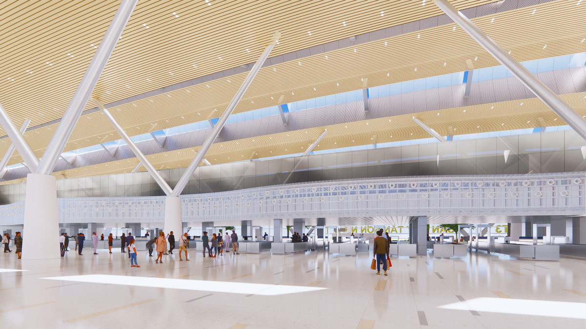 Khu vực soi chiếu an ninh nhà ga T3.