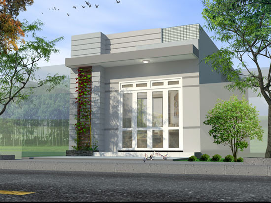 Mặt tiền căn nhà có thiết kế nhỏ nhắn nhưng hiện đại và thân thiện. Ảnh: Mauthietkenhadepvn