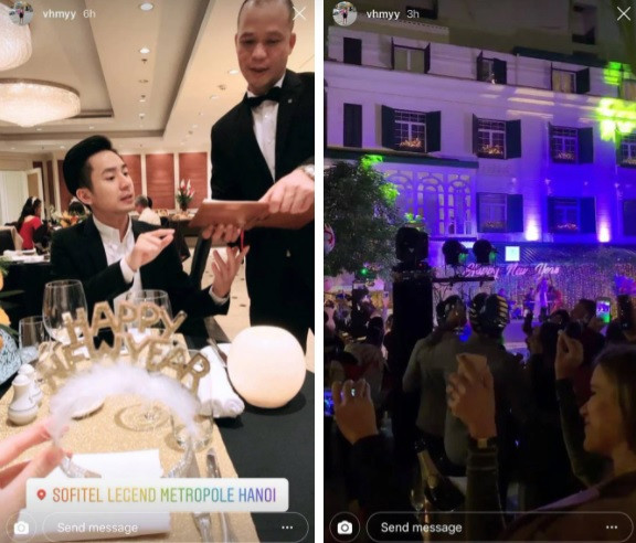 Vương Hà My (vhmyy) tận hưởng những khoảnh khắc cuối cùng của năm 2019 tại một khách sạn sang trọng bậc nhất bên cạnh bạn trai. Nguồn ảnh: Instagram