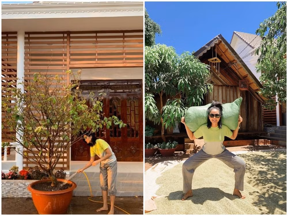 Ngôi nhà mở diện tích rộng hơn nhưng không xây mới vì nàng Hậu không muốn phá bỏ những kỉ niệm thời thơ ấu cũng như giữ thói quen sinh hoạt của gia đình. Ảnh: FB H'Hen Niê